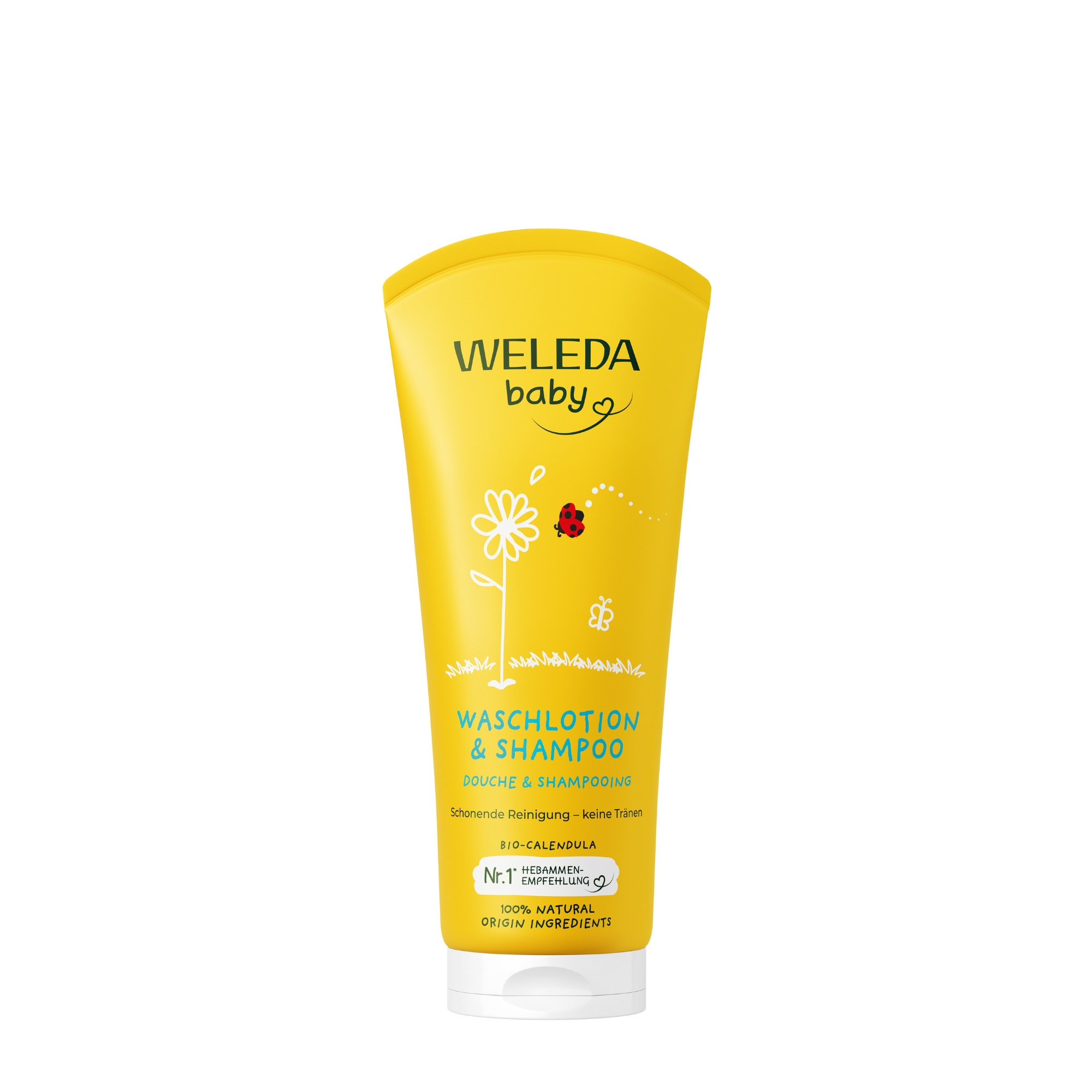 Weleda Baby Szampon i Płyn do Mycia Ciała dla Dzieci i Niemowląt z Nagietkiem Lekarskim 200ml