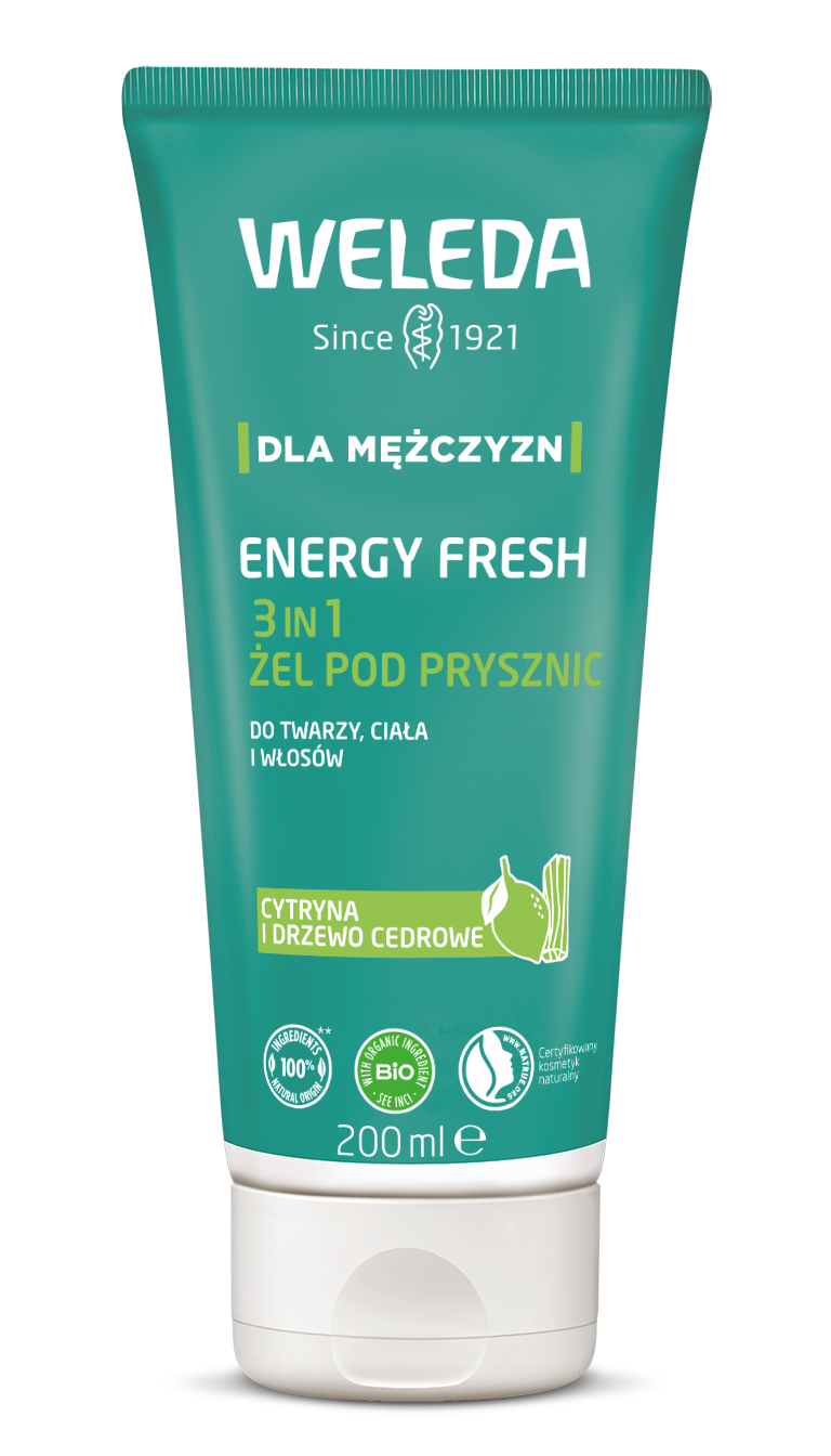Weleda For Men Energy Fresh 3w1 Żel pod Prysznic 200ml