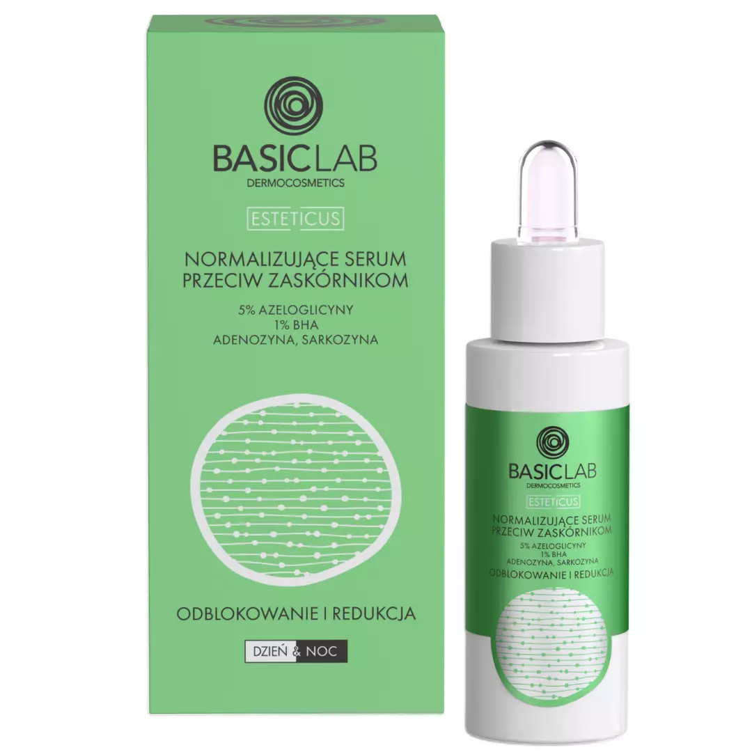 BasicLab Normalizujące Serum do Twarzy Przeciw Zaskórnikom 30ml