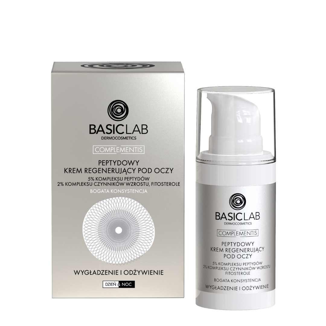 BasicLab Peptydowy Krem Regenerujący pod Oczy o Bogatej Konsystencji 15ml