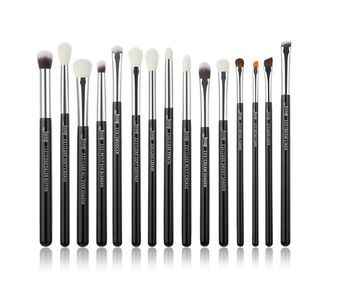 Jessup T177 Zestaw 15 Pędzli do Oczu Black/ Silver