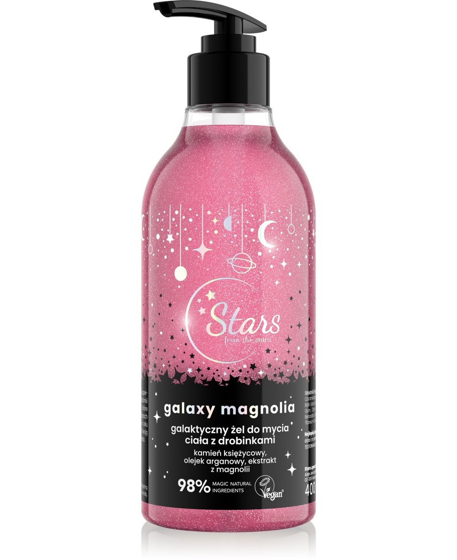 Stars from the Stars Galaxy Magnolia Galaktyczny Żel do Mycia Ciała z Drobinkami 400ml