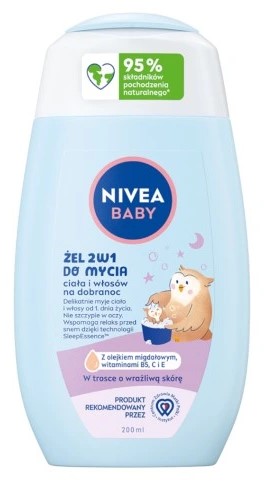 żel 2w1 do mycia ciała i włosów na dobranoc dla dzieci