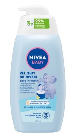 Żel 2w1 do mycia ciała i włosów od pierwszego dnia życia