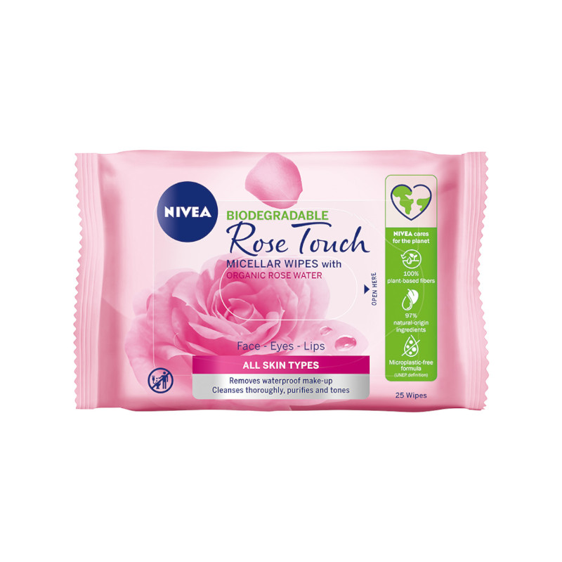 NIVEA Rose Touch Chusteczki Micelarne 25 Sztuk