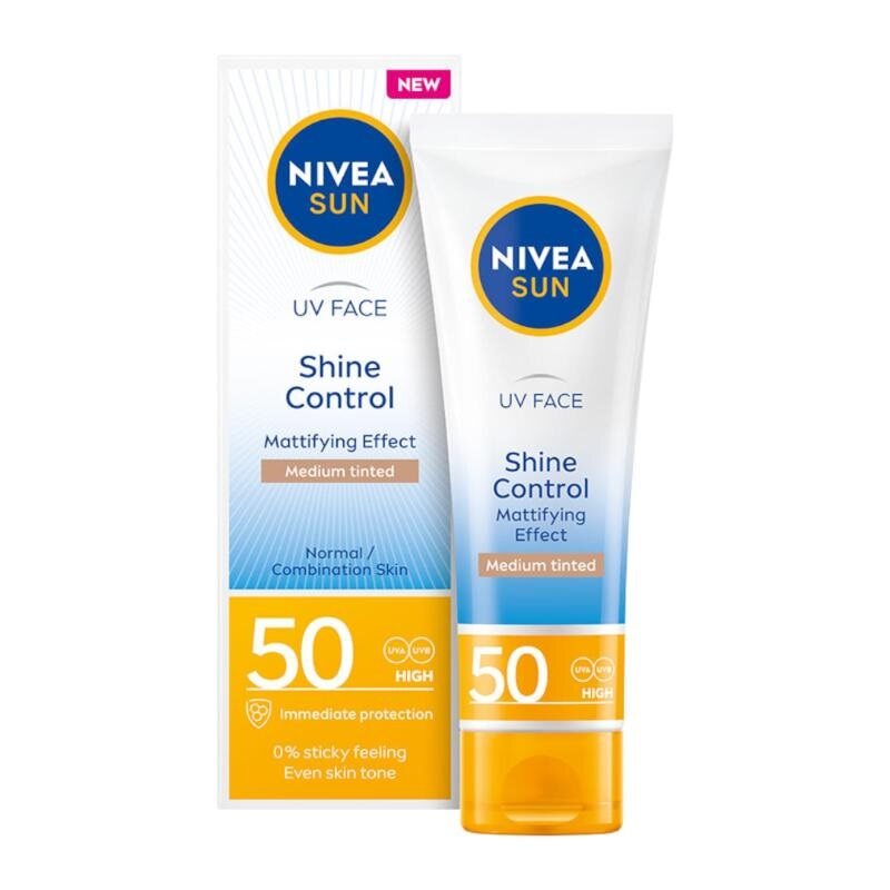 NIVEA Sun Shine Control Matujący Krem Koloryzujący do Twarzy z SPF50 50ml