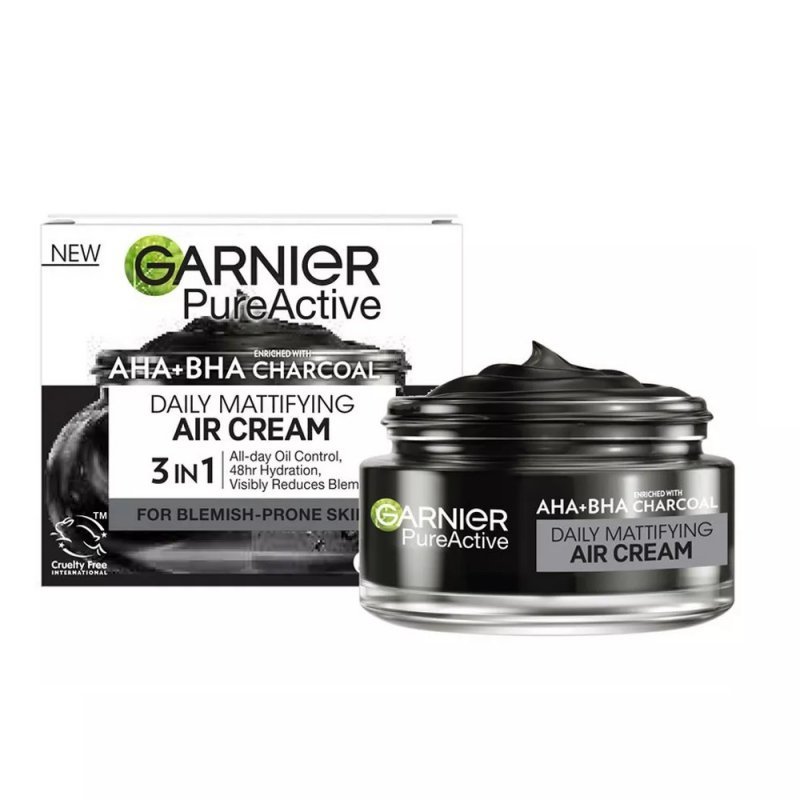 Pure Active AHA + BHA + Węgiel Lekki Krem Matujący