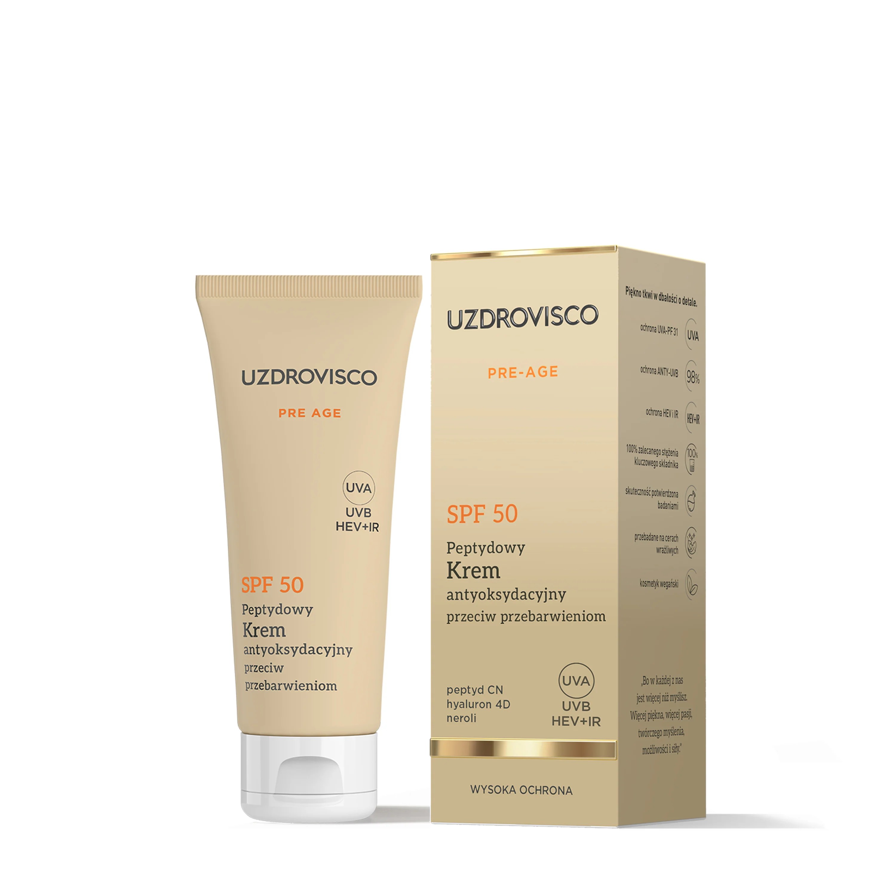 Pre-Age Peptydowy Krem Antyoksydacyjny Przeciw Przebarwieniom SPF50
