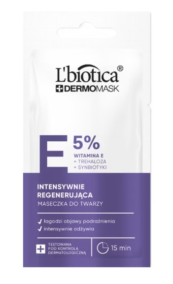 L'biotica Dermomask Intensywnie Regenerująca Maska do Twarzy z Witaminą E 8ml