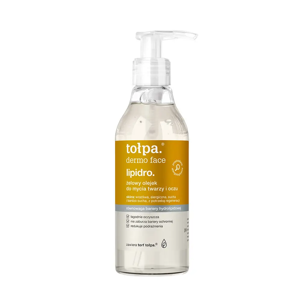Tołpa Dermo Face Lipidro Żelowy Olejek do Mycia Twarzy i Oczu 195ml