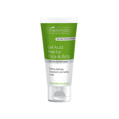 Bielenda Professional Acne Free ProExpert Peeling Żelowy z Kwasami do Twarzy i Ciała 150ml