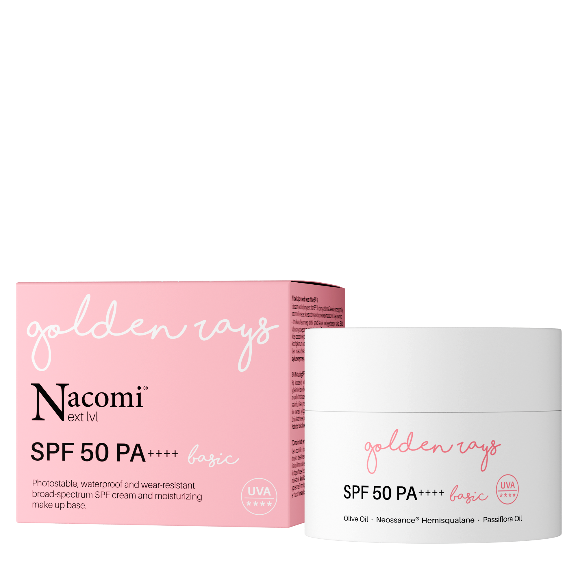 Nacomi Next Lvl Krem do Twarzy SPF50 UV Basic 50ml