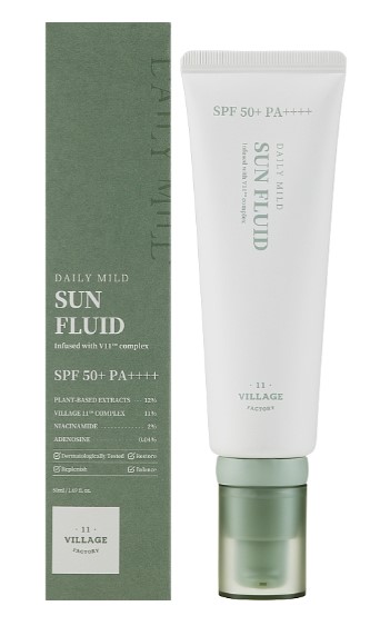 Village 11 Factory Daily Mild Sun Fluid Krem Przeciwsłoneczny SPF50 50ml