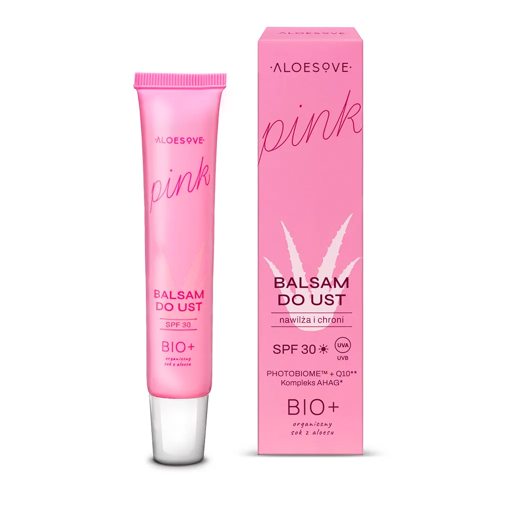 ALOESOVE Pink Nawilżający Balsam do Ust SPF30 15ml