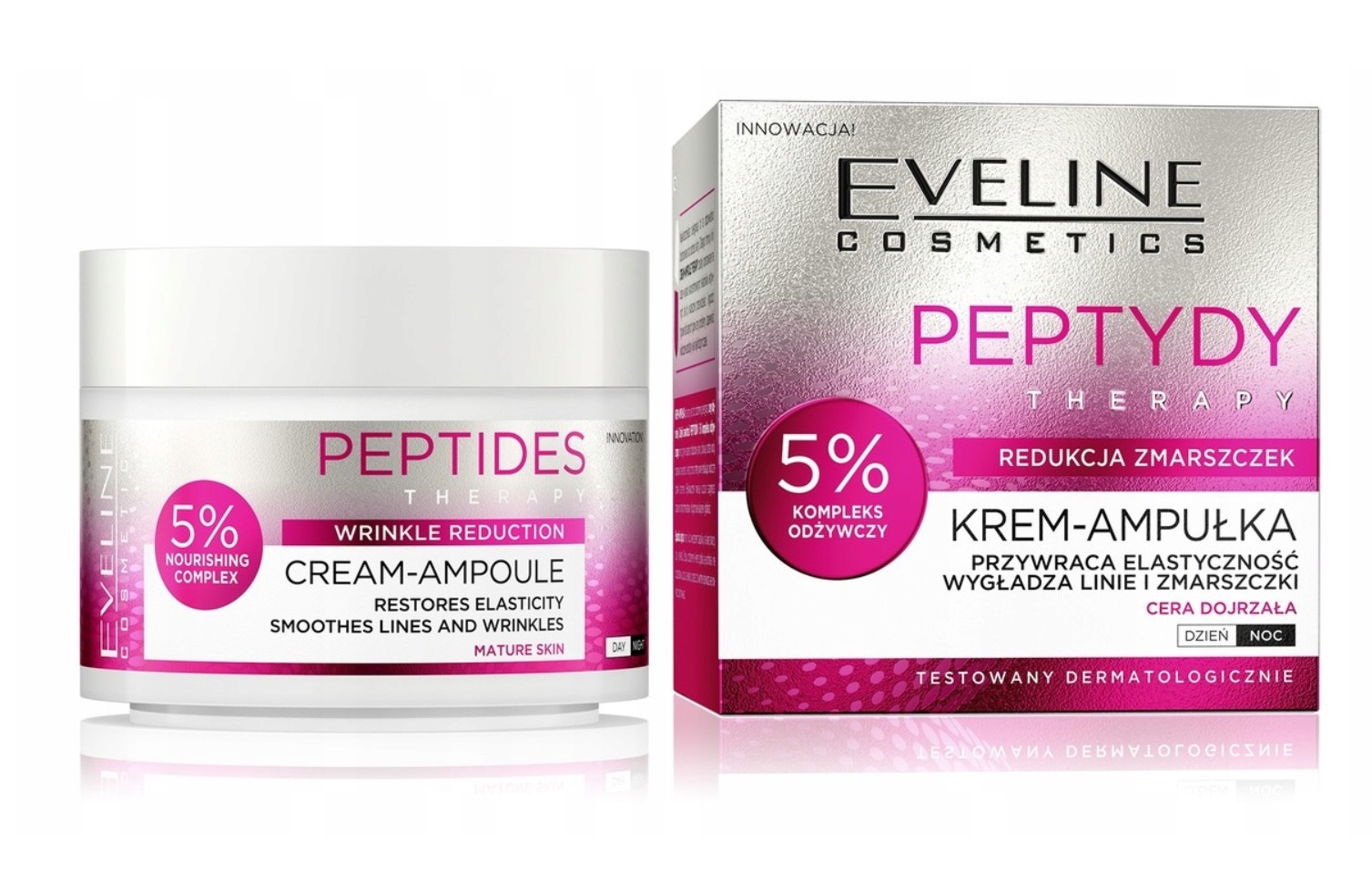 Eveline Krem-Ampułka Peptydy Redukcja Zmarszczek 50ml