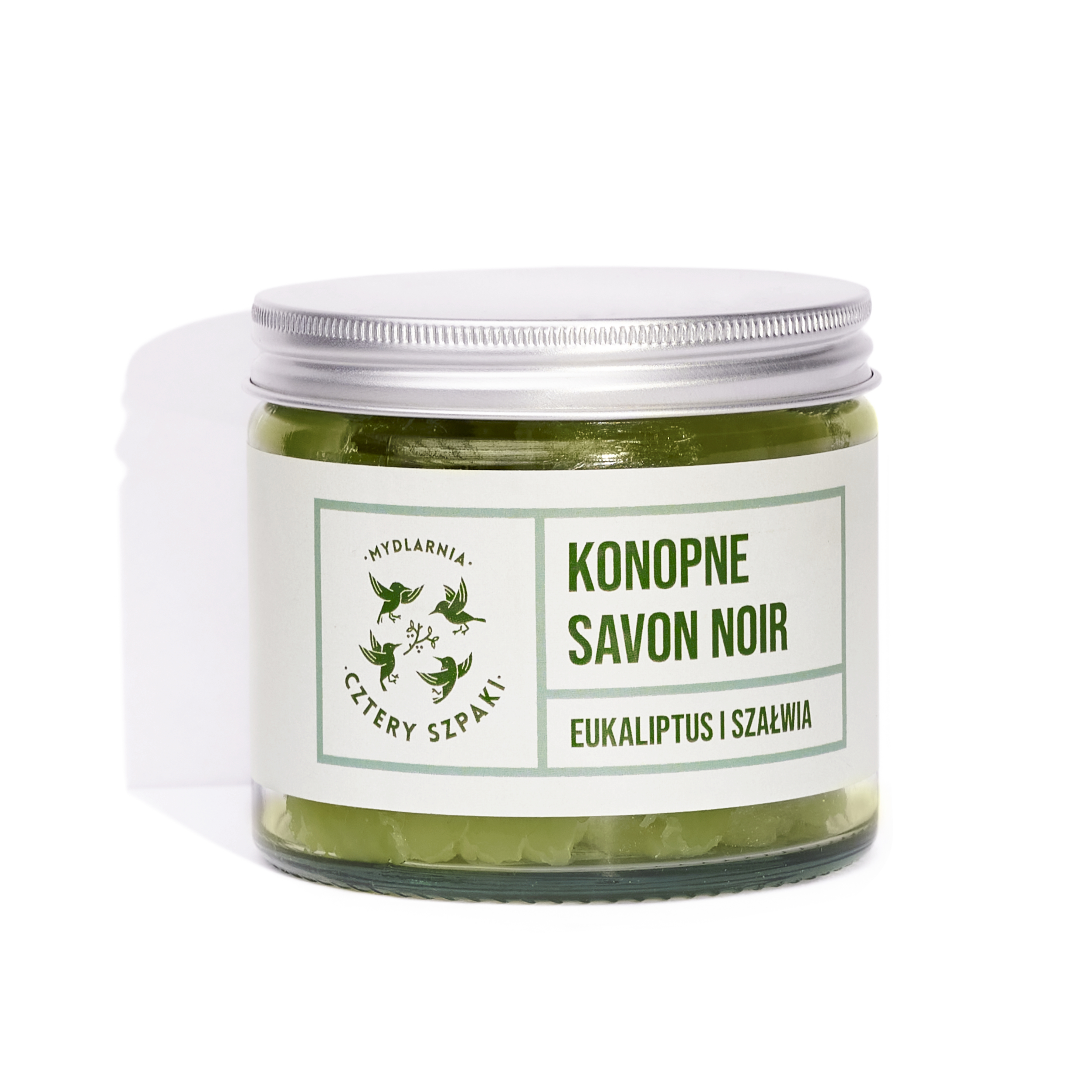 Mydlarnia Cztery Szpaki Mydło Konopne Savon Noir Eukaliptus i Szałwia 250g