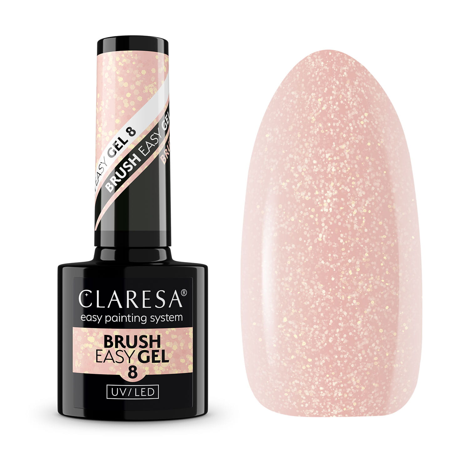 Claresa Brush Easy Gel Żel do Paznokci 8