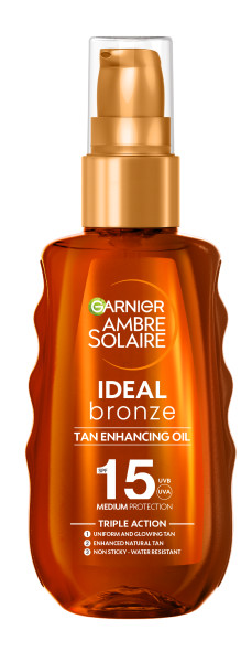 Garnier Ambre Solaire Ideal Bronze Olejek Wzmacniający Opaleniznę SPF15+ 150ml