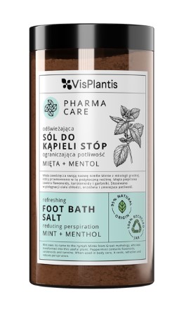 Vis Plantis Pharma Care Odświeżająca Sól do Kąpieli Stóp Mięta Mentol 560g
