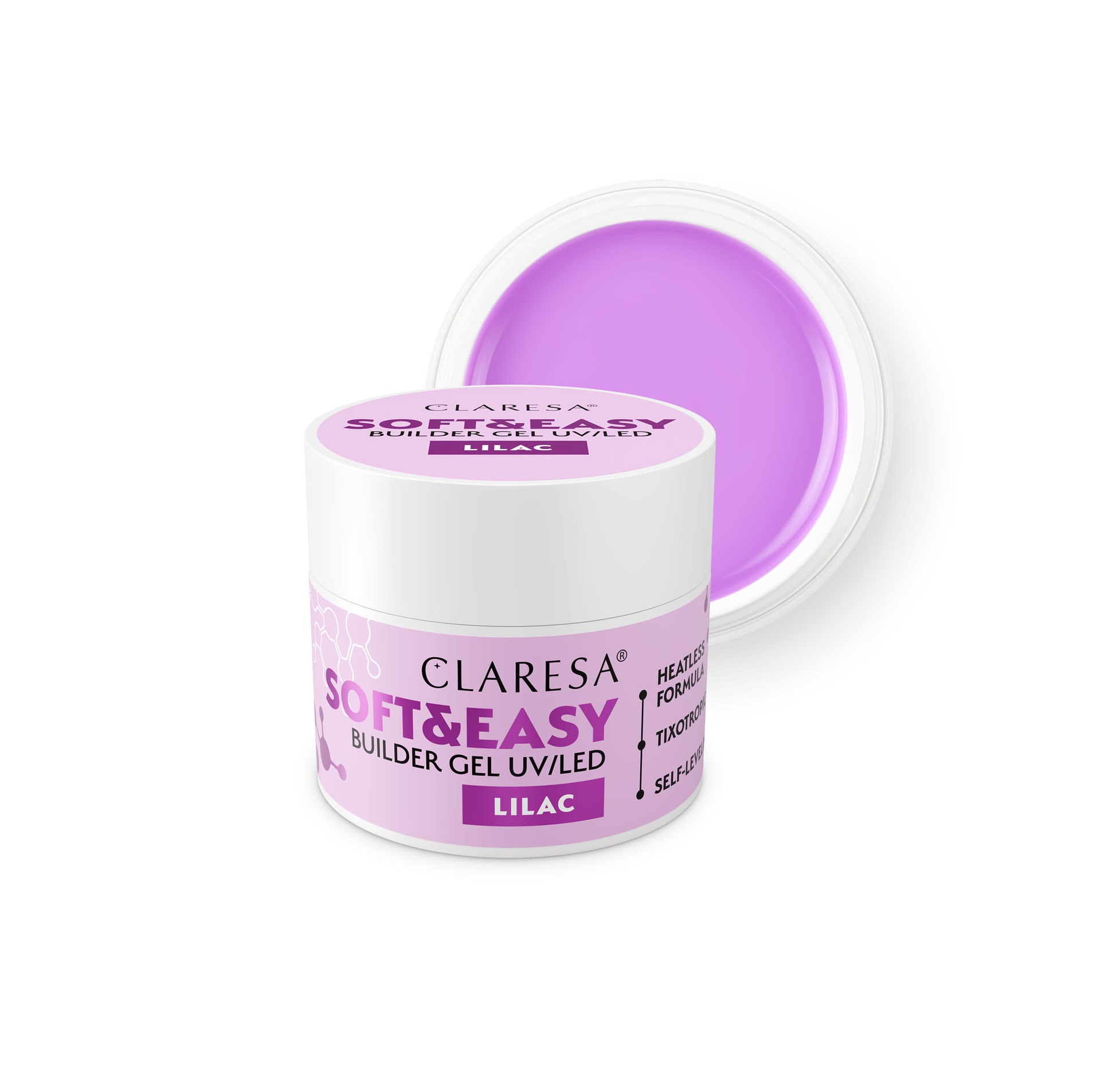Claresa Żel Budujący Soft & Easy Lilac 45g