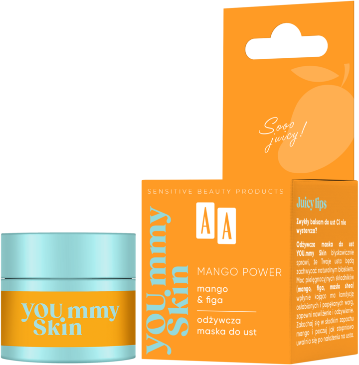 YOU.mmy Skin Odżywcza Maska do Ust Mango Power