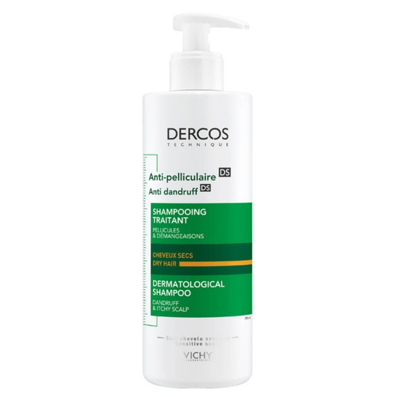 Vichy Dercos Szampon Zwalczający Łupież Włosy Suche 390ml