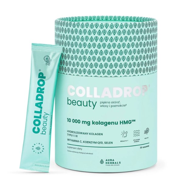 Aura Herbals Colladrop Beauty 10000mg Kolagenu Suplement Diety Mojito 30 Saszetek