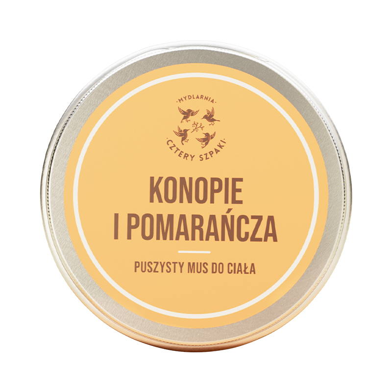 Puszysty Mus do Ciała Konopie i Pomarańcza