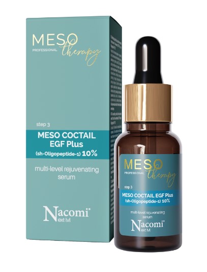 Nacomi Next Lvl Meso Therapy Odmładzający Koktajl z Czynnikiem Wzrostu Stymulatorem Tkankowym EGF Plus 10% 15ml