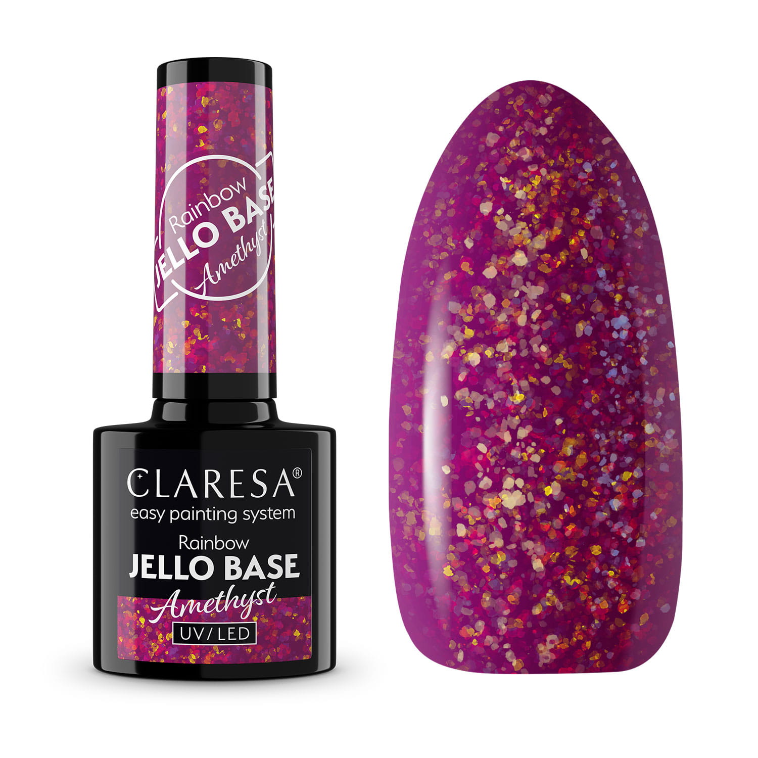 Claresa Rainbow Jello Base Baza Hybrydowa Amethyst