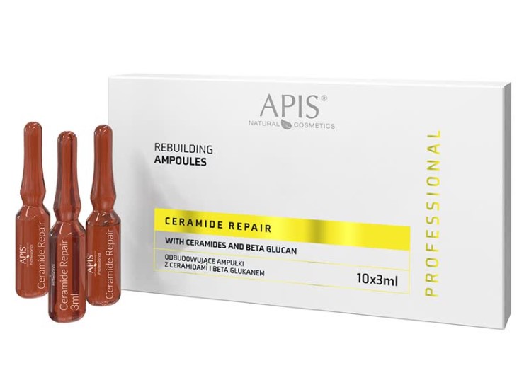 APIS Ceramide Repair Odbudowujące Ampułki z Ceramidami i Beta Glukanem 10x3ml
