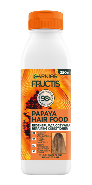 Garnier Fructis Papaya Hair Food Odżywka do Włosów Zniszczonych 350ml