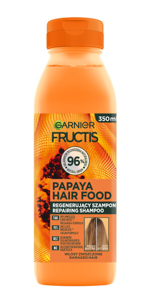 Garnier Fructis Papaya Hair Food Szampon do Włosów Zniszczonych 350ml