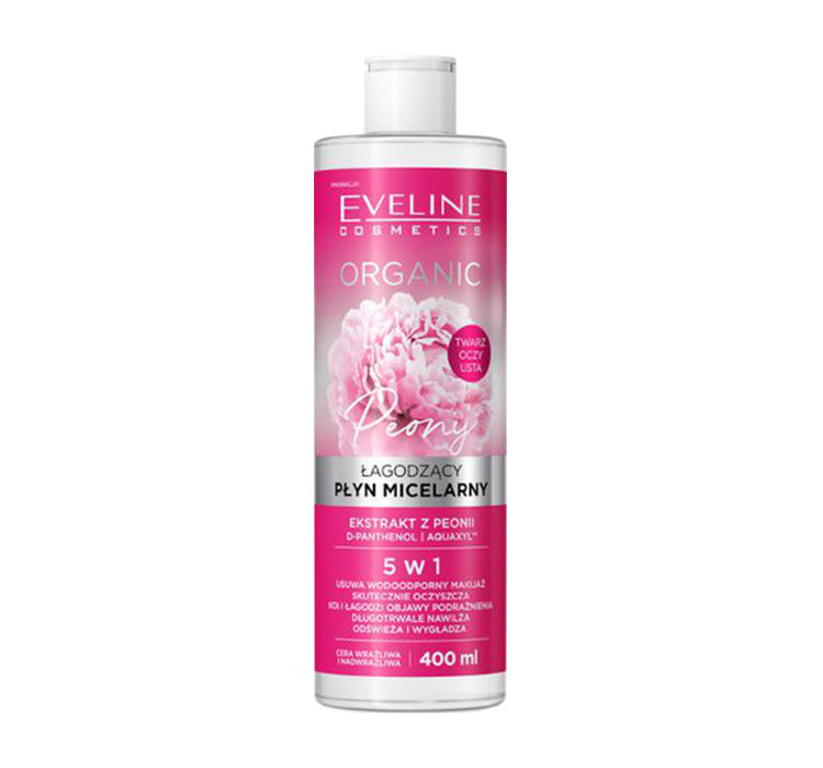 Eveline Organic Łagodzący Płyn Micelarny Peony 400ml