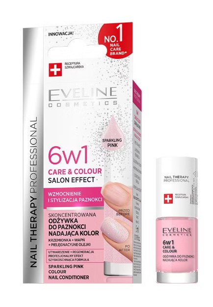 Eveline Odżywka do Paznokci 6w1 Sparkling Pink