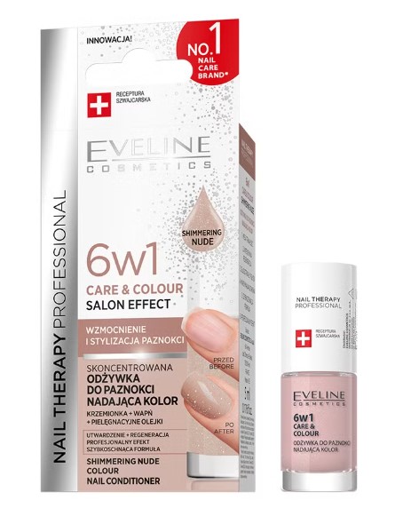 Eveline Odżywka do Paznokci 6w1 Shimmering Nude