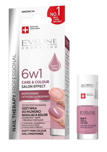 Eveline Odżywka do Paznokci 6w1 Dusty Pink