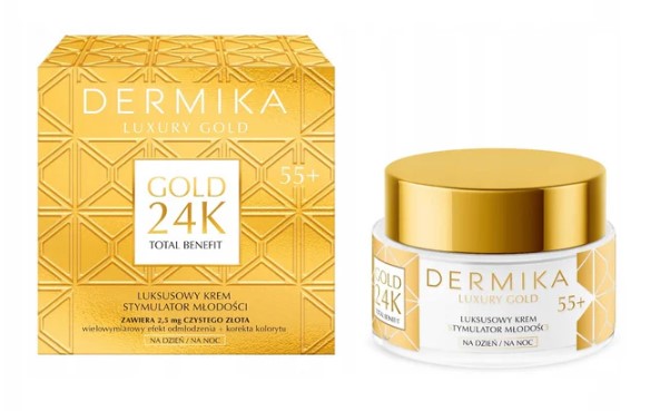 DERMIKA Luxury Gold Luksusowy Krem Stymulator Młodości 55+ 50ml
