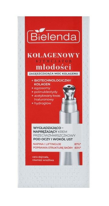 Bielenda Kolagenowy Stymulator Młodości Wygładzająco-Naprężający Krem pod Oczy i Wokół Ust 15ml