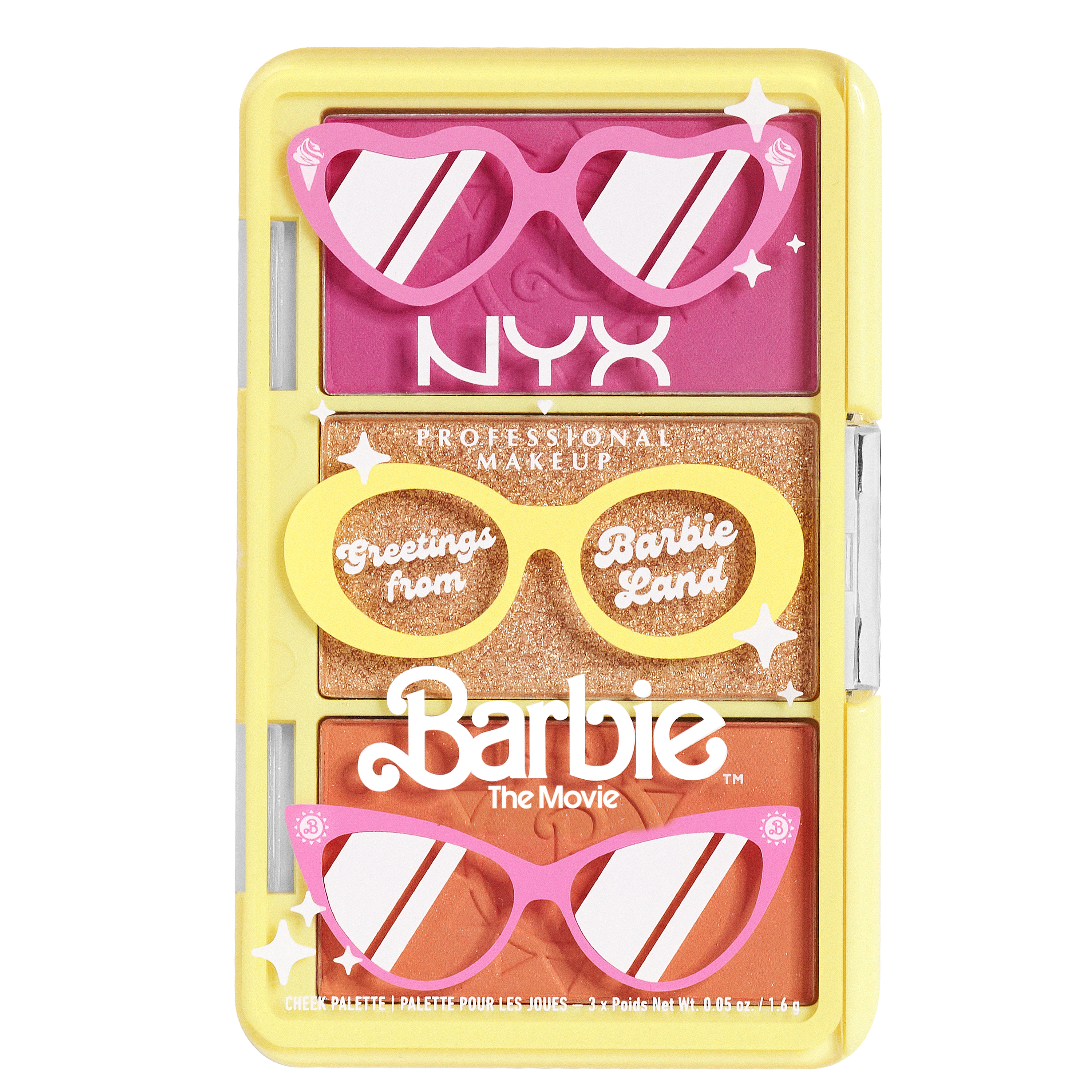 NYX Barbie Paleta do Twarzy 01 Greetings From Barb