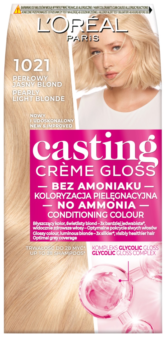 Paris Casting Crème Gloss koloryzacja 1021 Jasny Perłowy Blond