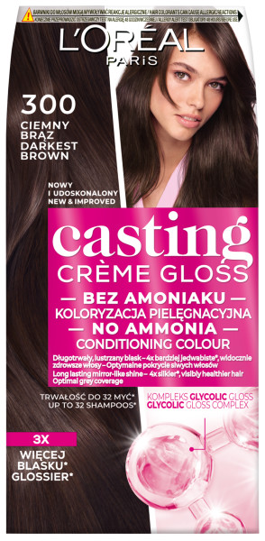 Paris Casting Crème Gloss koloryzacja 300 Ciemny Brąz