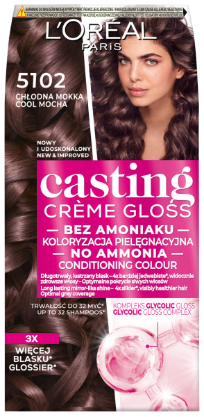 Paris Casting Crème Gloss koloryzacja 5102 Chłodna Mokka