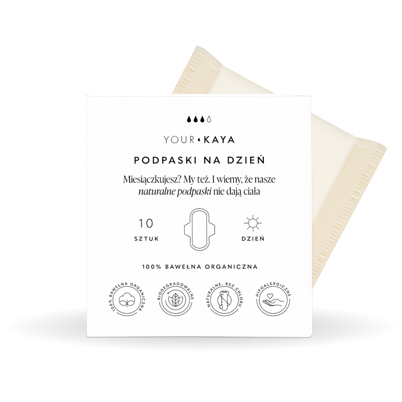 Your Kaya Organiczne Podpaski na Dzień 10 Sztuk
