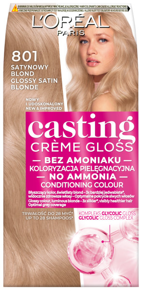 Paris Casting Crème Gloss koloryzacja 801 Satynowy Blond