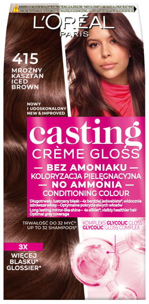 Paris Casting Crème Gloss koloryzacja 415 Mroźny Kasztan