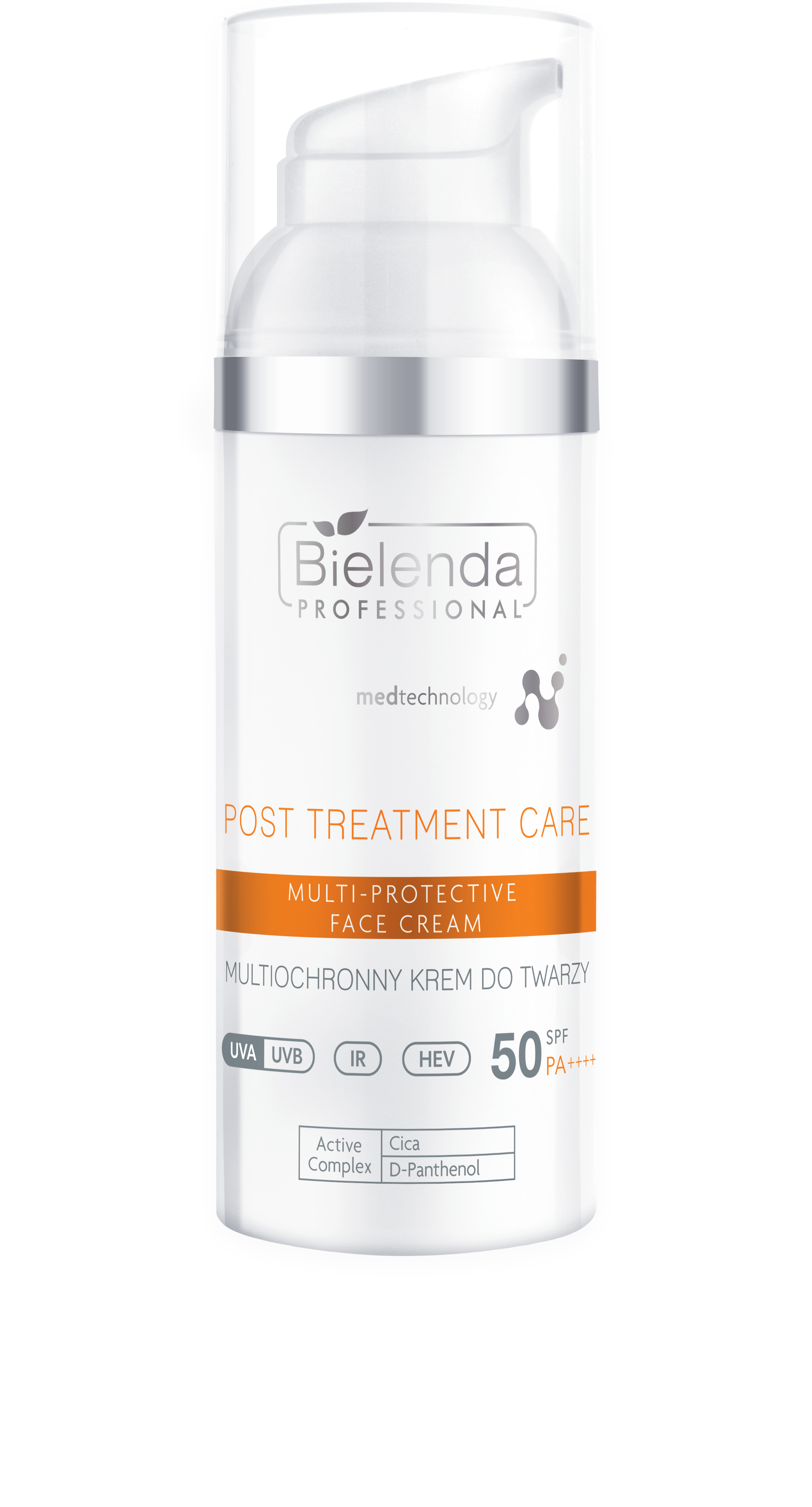 Bielenda Professional Post Treatment Care Multiochronny Krem do Twarzy SPF50+ 50ml