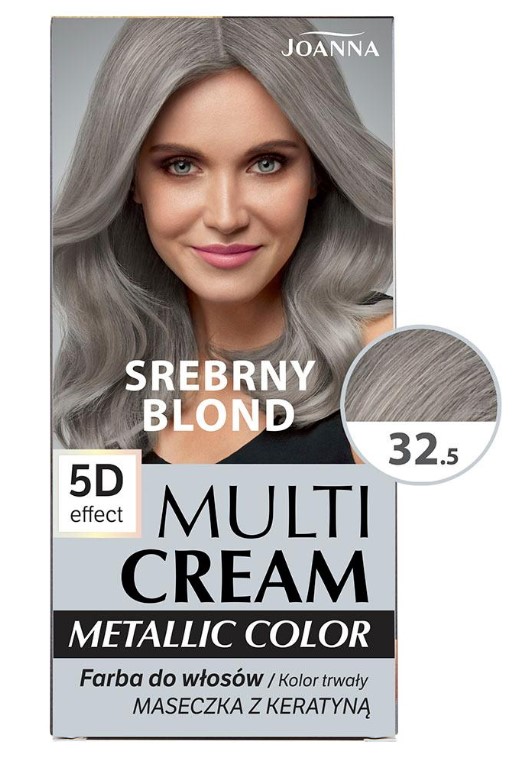 Multi Cream Metallic Color Farba do Włosów 32,5 Srebrny Blond