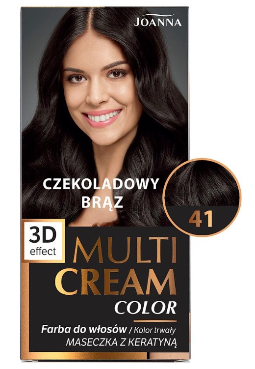Joanna Multi Cream Color Farba do Włosów 41 Czekoladowy Brąz