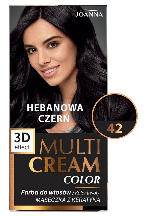 Joanna Multi Cream Color Farba do Włosów 42 Hebanowa Czerń